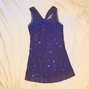 Sequin Halter Sheer Top